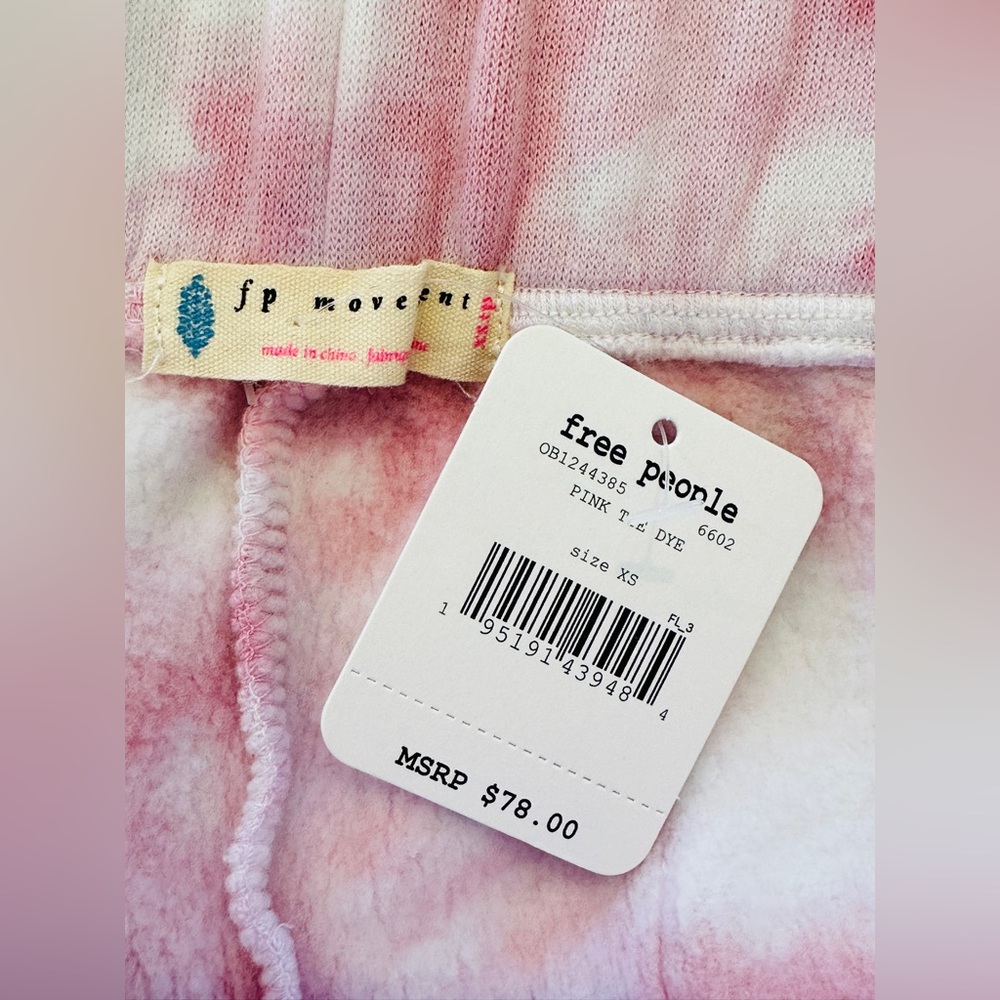Free People Movement Athleisure Pink Tie-Dye Work It Out Jogger Sweat Pants - Picture 6 of 14